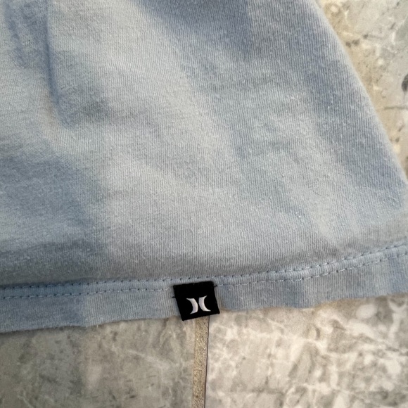 Hurley Light Blue Surf Waves Palm Tree Logo Graphic Size XL - Picture 2 of 8